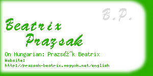 beatrix prazsak business card